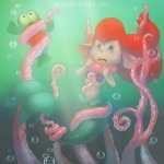 1boys 1girls ariel bubbles cosplay crossover flounder gadget mermaid oessi sunlight tentacle the_little_mermaid zipper // 600x600 // 99.8KB