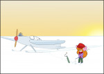 1girls airplane coat fishing gadget gloves hat ice invention pants scope shoes snow sunrise winter // 800x571 // 82.4KB