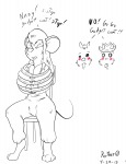1girls 2boys blush bondage chair chip closed_eye comix dale gadget head open_mouth rope rother0 sit // 922x1200 // 188.7KB