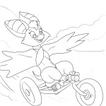 1girls foxglove invention lineart martin_hamsy tricycle // 1200x1200 // 263.6KB