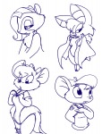 4girls crossover foxglove miss_kitty_mouse olivia_flaversham pandafox sketch the_great_mouse_detective // 801x1050 // 110.3KB