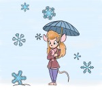 1girls coat gadget scarf scope snowflake umbrella // 1096x965 // 648.7KB