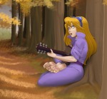 1girls feet forest gadget guitar human_like playing rhykross sit tree // 1280x1192 // 203.3KB
