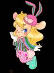 1girls asami_hongo blush bunny_hat closed_eye flower gadget pants shirt shoes // 674x899 // 359.3KB