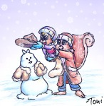 bink coat game hat jacket mittens on_hands play snow snowflake snowman tammy toni winter // 812x832 // 1012.1KB