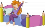 1girls bed blanket closed_eye doctor-g gadget pillow sit sleepwear stretch // 3000x1904 // 503.7KB