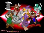 a_nightmare_on_elm_street alternative_hairstyle axe blood broom chip claws cosplay crossover dale death fang flying freddy_krueger gadget gloves halloween helmet hourglass monterey_jack pullover ribbon robe scythe shirt vampire witch_hat zipper джей // 800x600 // 82.3KB