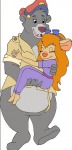 1boys 1girls baloo closed_eye crossover embrace gadget lailu_cakes on_hands talespin // 298x618 // 65.0KB