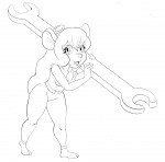 gadget lineart valesketch wrench // 1000x988 // 72.8KB